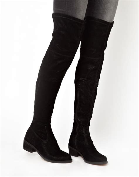 aldo thigh high boots flat.